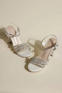 Galina - Women's Signature Peace Satin And Crystal Platform Heel Sandals