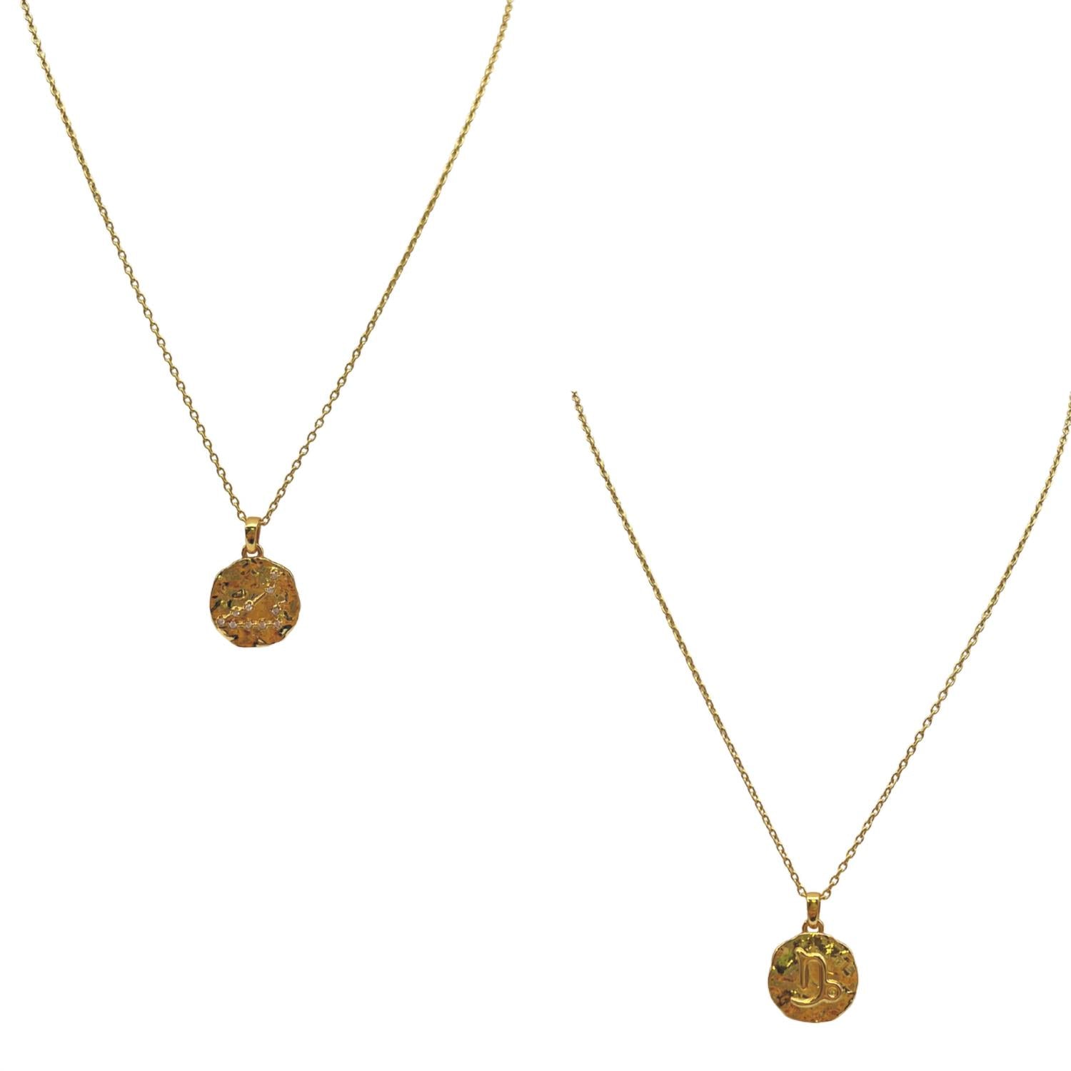 Sahira Jewelry Design - Women's Zodiac Constellation Coin Necklace