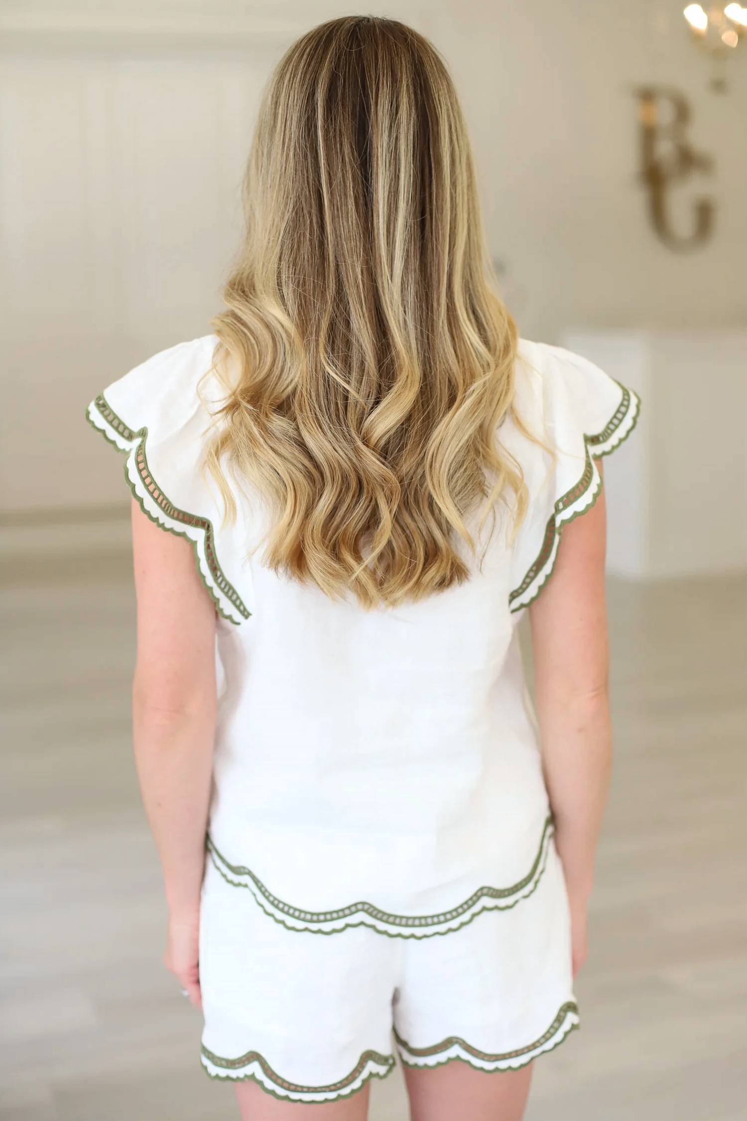 Melissa Nepton - Ness Embroidered Scalloped Edge Blouse