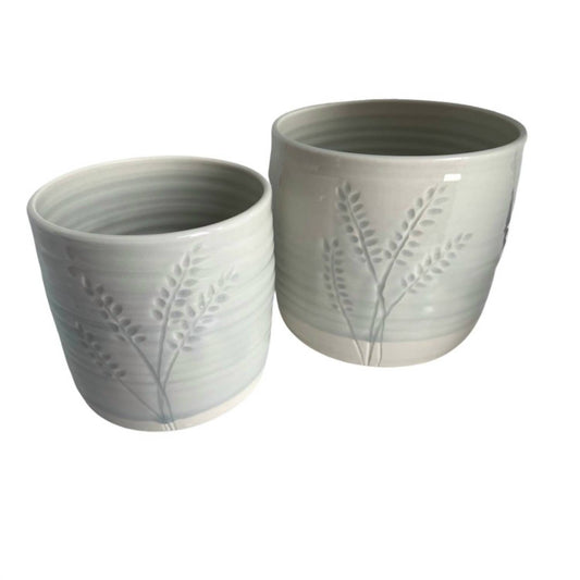 Lulu - Lavender Etched Crock - Small