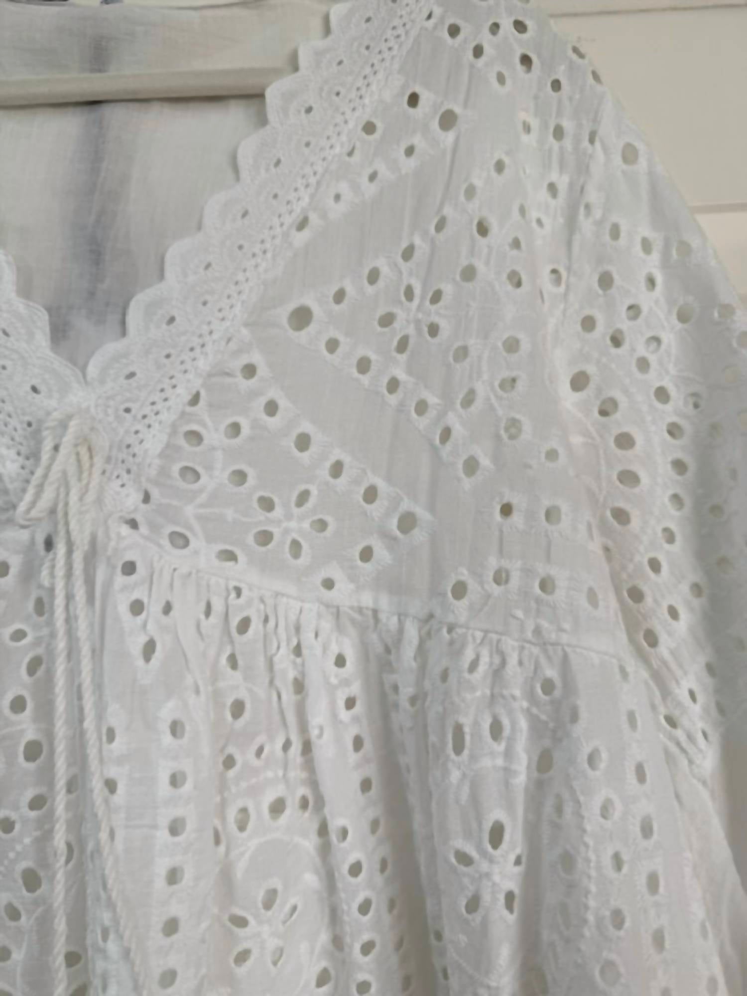 Tempo Paris - Women's Eyelet Oversize Top