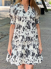 She + Sky - Floral Midi Dress