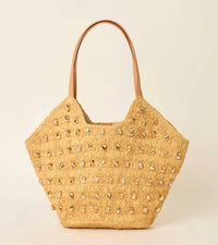 Btb Los Angeles - Women's Studded Galia Tote Bag