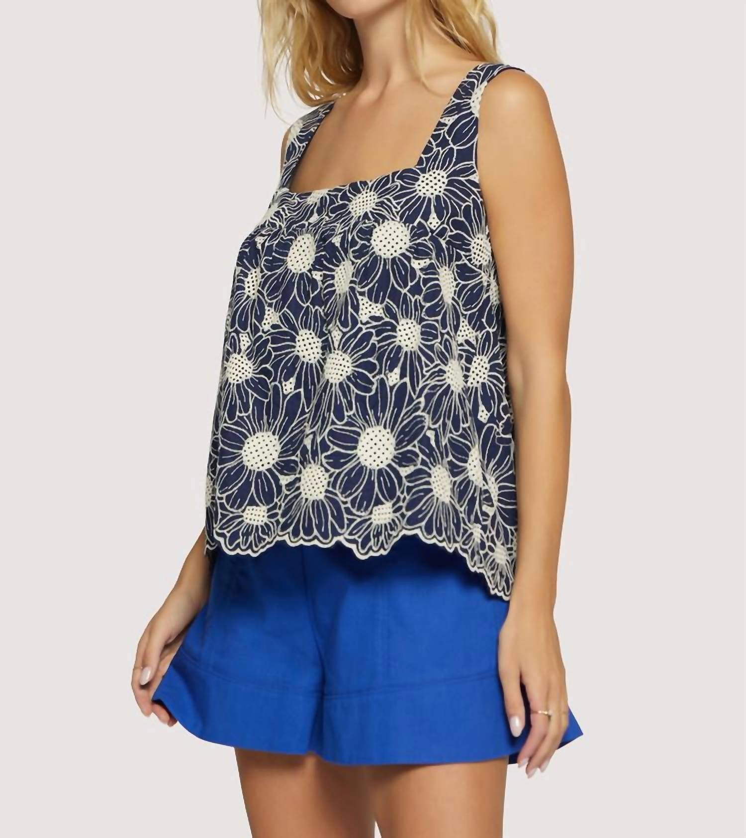 Lost + Wander - Zenith Bloom Embroidered Top