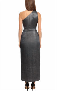 Maggy London - One Shoulder Shimmer Long Dress