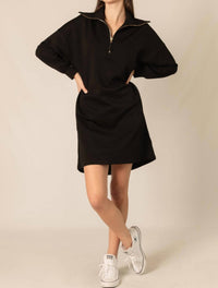 Before You Collection - Quarter Zip Sweatshirt Dress