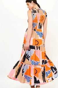 Oliphant - Sleeveless Smocked Maxi Dress