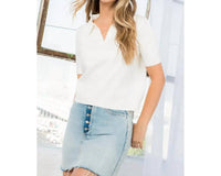 Thml - Short Sleeve Collared Sweater
