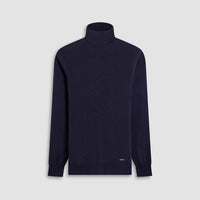 Bugatchi Uomo Wool Turtleneck Sweater in navy - men's sweater - alternate view
