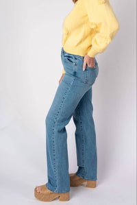 Just Black Denim - Macon High Waist Straight Leg Jeans