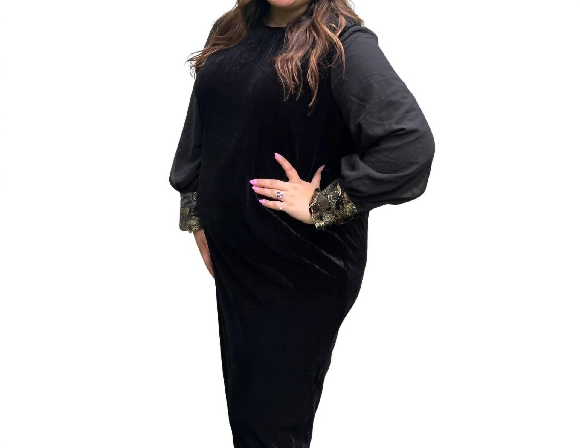 Swuun - Noble Long Sleeve Midi Dress - Plus