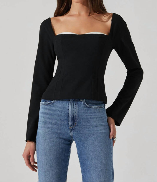 Astr - Whitley Peekaboo Contrast Top