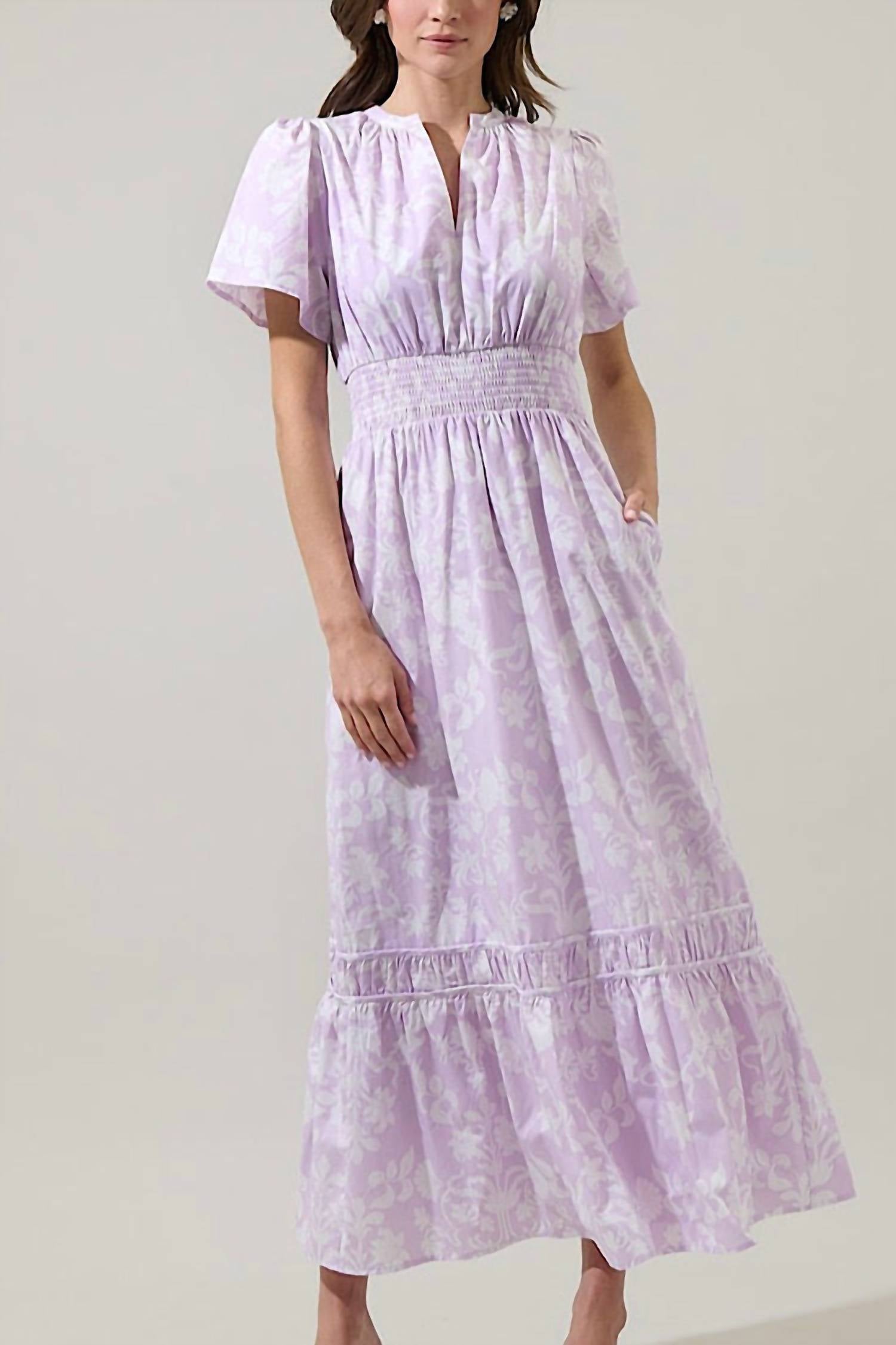 Sugarlips - Emme Floral Demie Smocked Maxi Dress