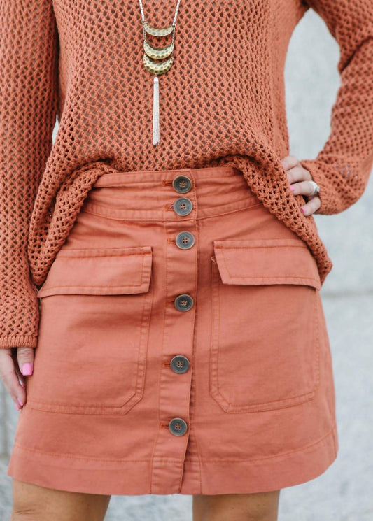 Desert Button-Front Skirt