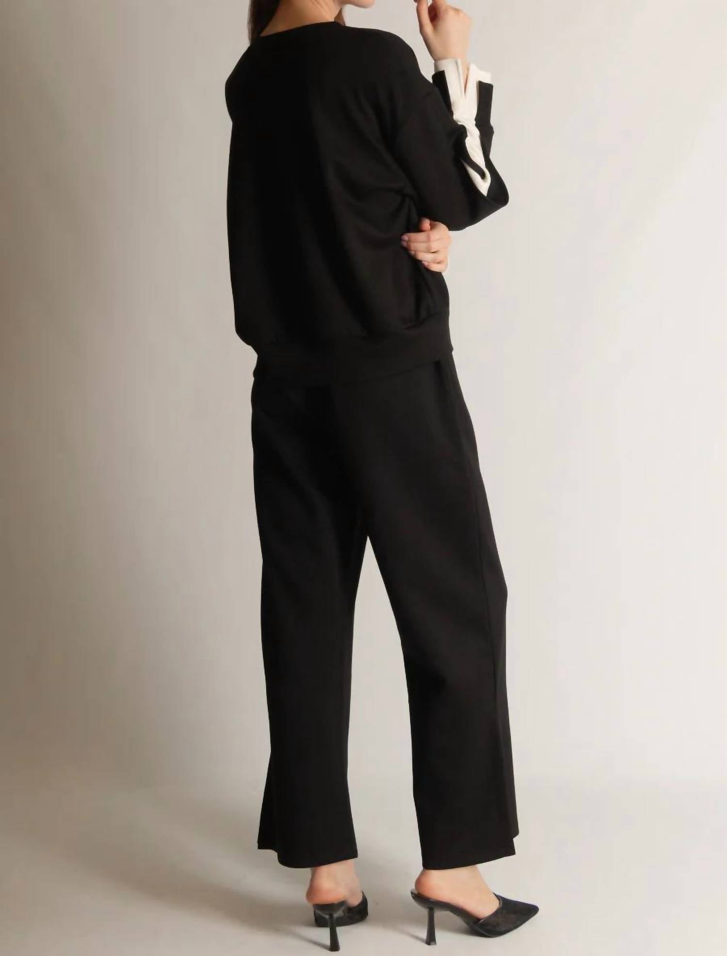 P.Cill - Blake Wide Leg Pants With Bottom Slits
