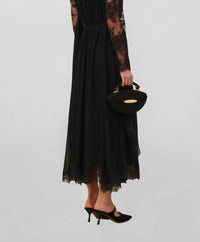 Relvoux - Women's Clea Semi Sheer Lace Midi Dress