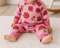 Bianca & Bear - Kid's Allover Rose Print Jogger Set