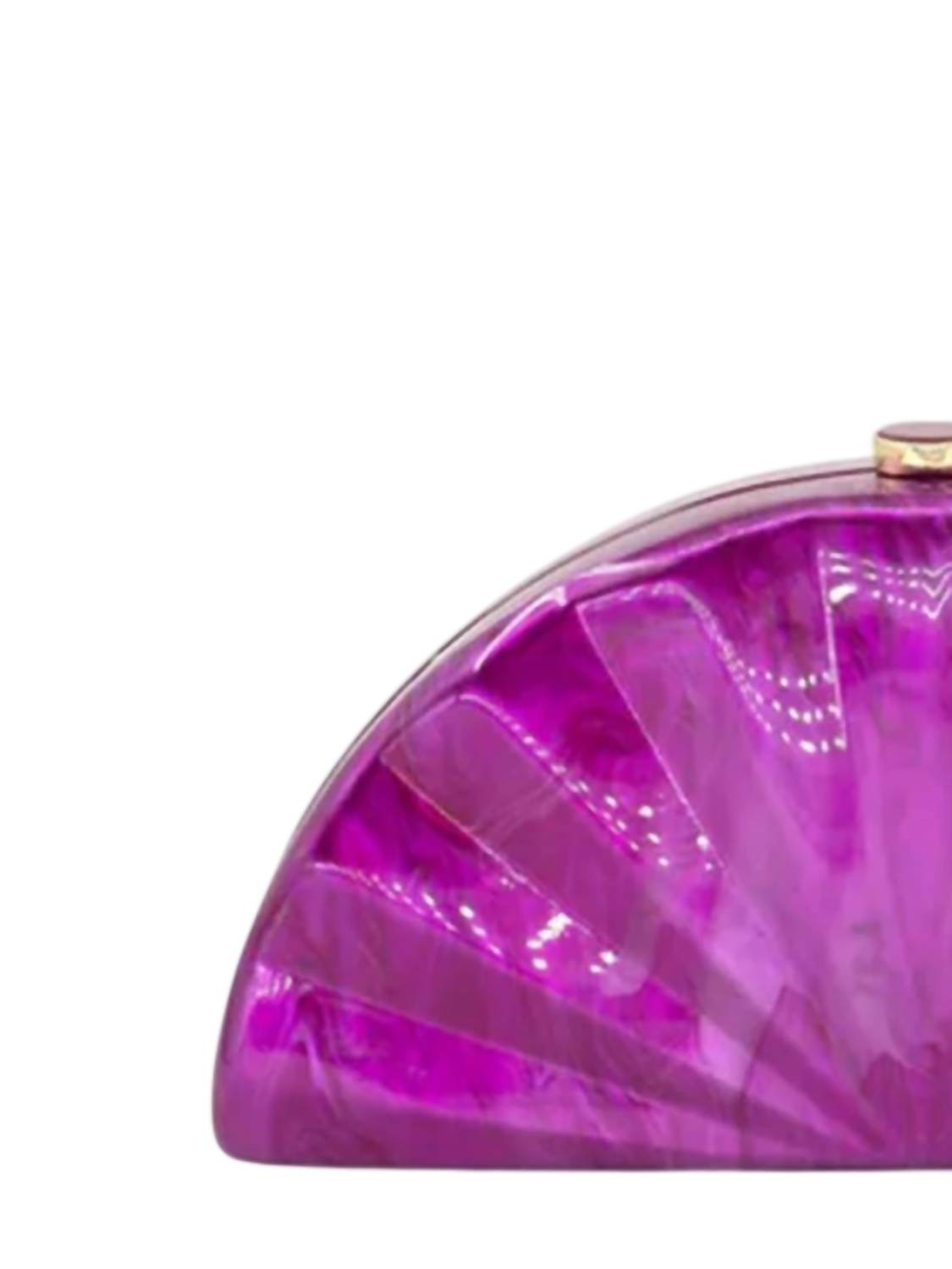 Bc Handbags - Acrylic Shell Shape Clutch