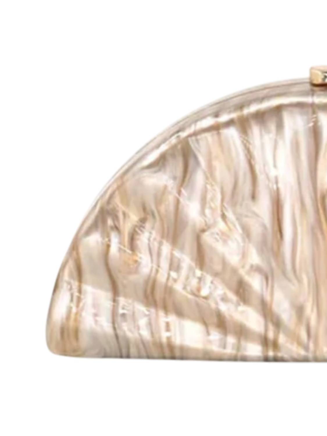 Bc Handbags - Acrylic Shell Shape Clutch
