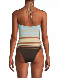 Ramy Brook - May Stripped Halterneck One Piece Swimsuit