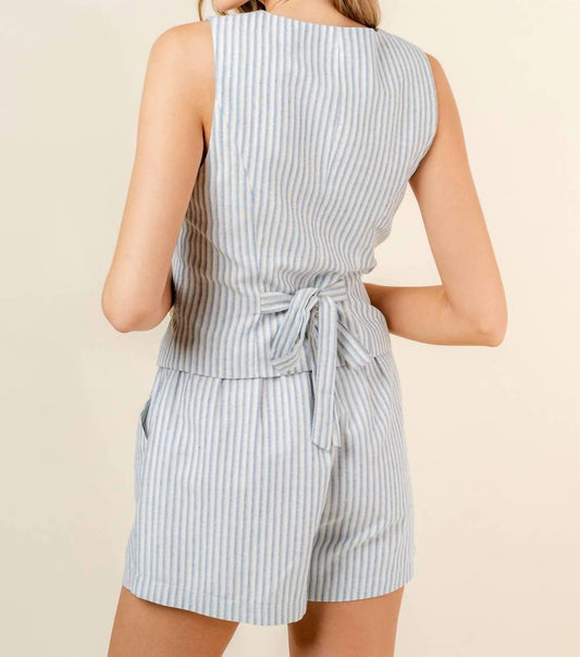 Fore Collection - Mila Cotton Stripe Vest