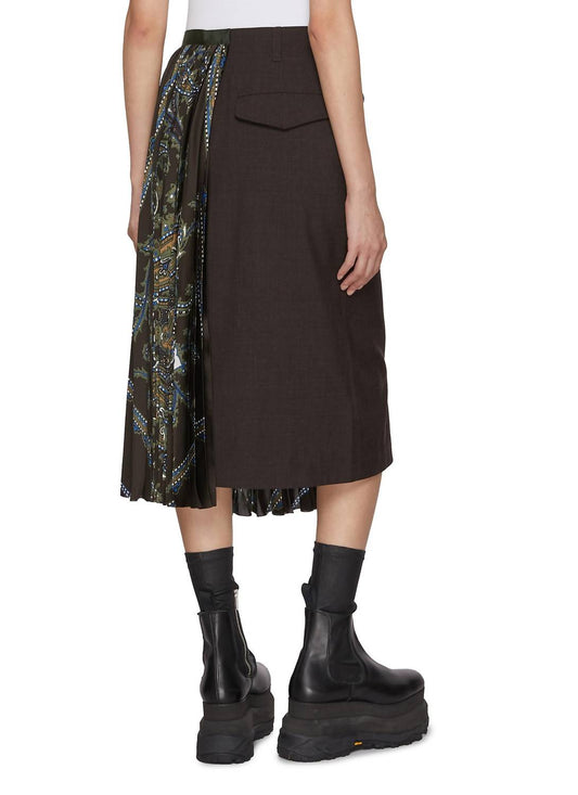 Sacai - Hybrid Paisley Print Skirt