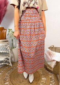 Sincerely Ours - Boho Midi Skirt