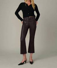Joe's Jeans The Callie High-rise Cropped Bootcut Jean in dark chocolate - women's jeans
