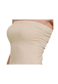 Zenana - Premium Cotton Built-in-bra Tube Top