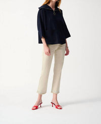 Joseph Ribkoff - Jacquard Zip Collar Sweater