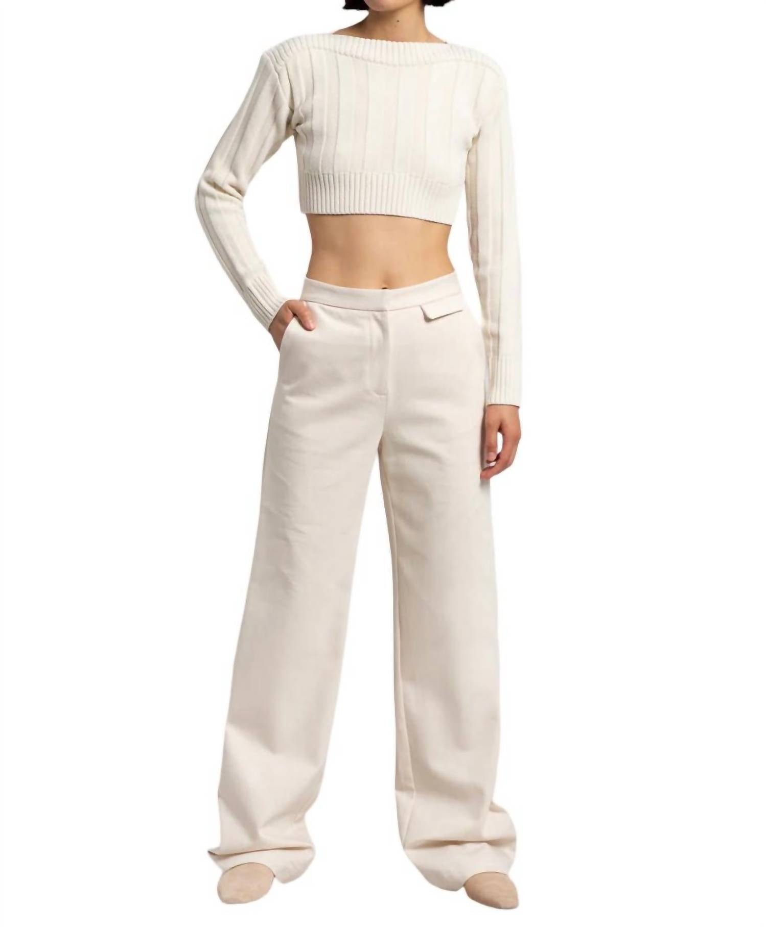Matin - HIGH RISE SLIM PANTS