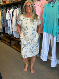 Femme Fatale - Short Sleeve Linen Dress