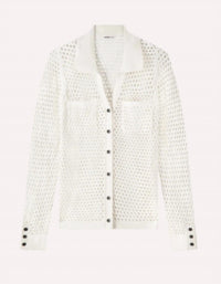 Minnie Rose - Plaited Mesh Button Down