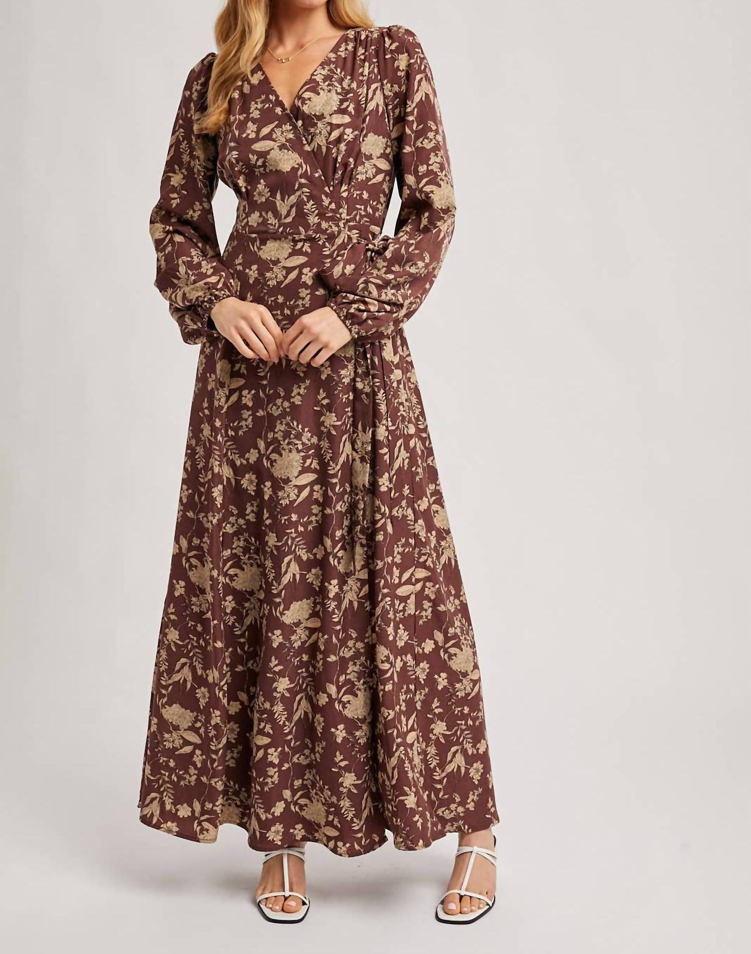 Bluivy - Hazelnut Wrap Maxi Dress