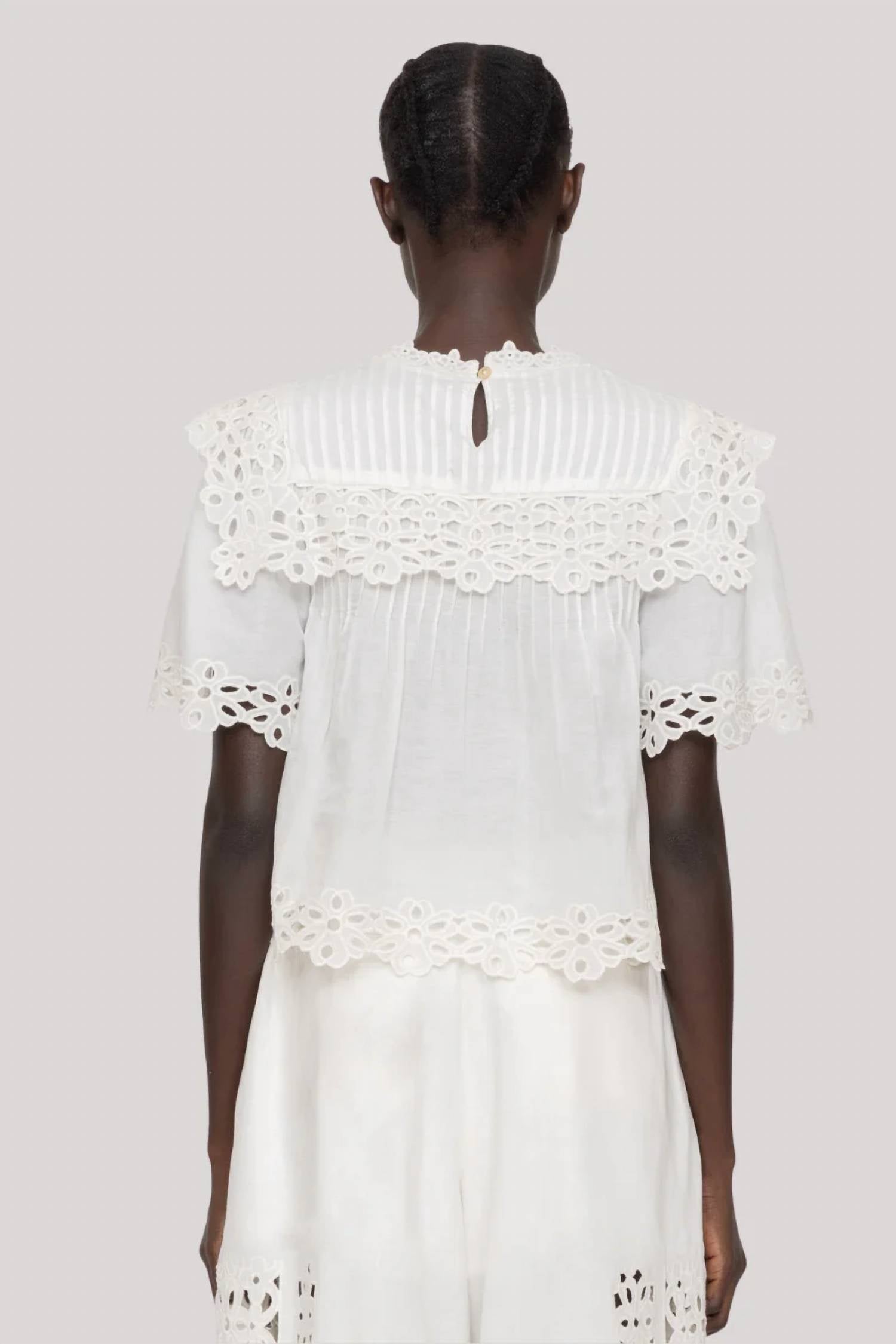 Sea - Leila Eyelet Top