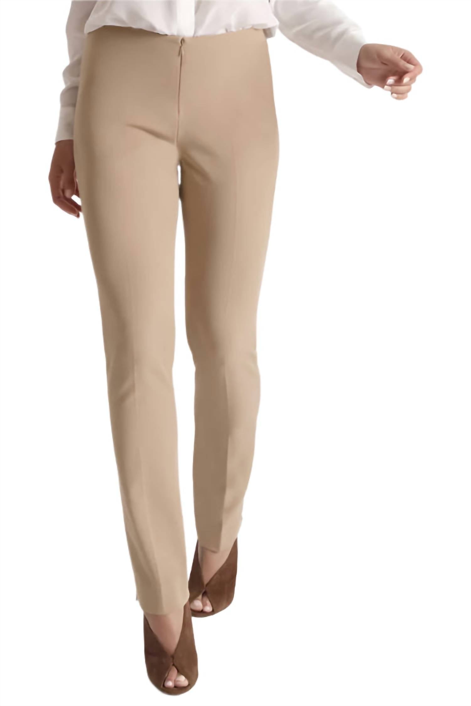 Peace Of Cloth - Mid Waist Solid Straight Twill Pant