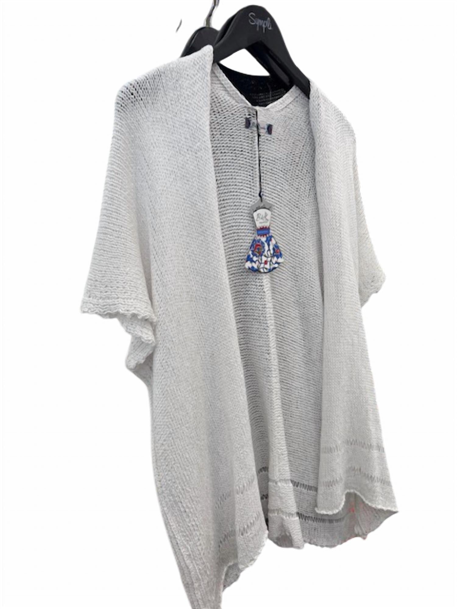 B & K Moda - Women's Short Sleeves Pull-On Sweater
