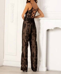 Lucci Lu - Applique Sleeveless Jumpsuit
