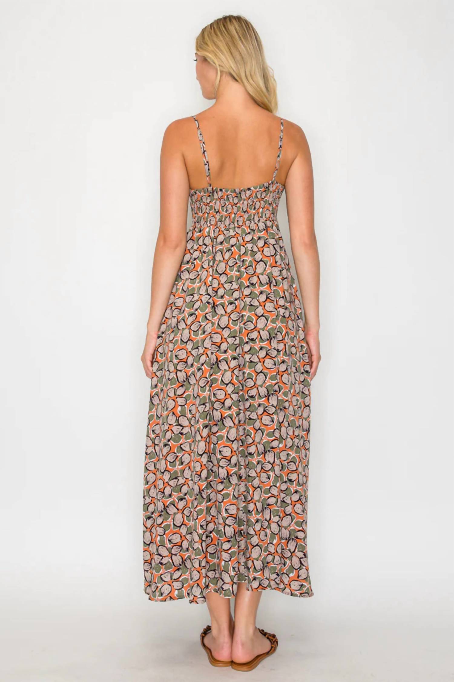 Meet Me In Santorini - Square Neckline Maxi Dress