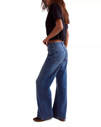 Free People - Stride Low Slung Wide Leg Jeans