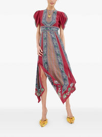 La DOUBLEJ Cherie Scarf Dress in red - women's dress