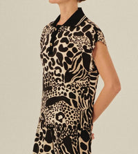 Exquise - Modern Safari Polo Top