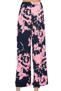 Shopin La - Floral Print Pants - Plus