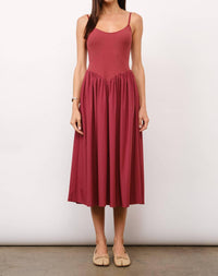 Loucia - Chloe Contrast Rib Midi Dress