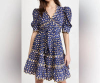 CELiA B Andromeda Dress in navy and yellow - women's dress