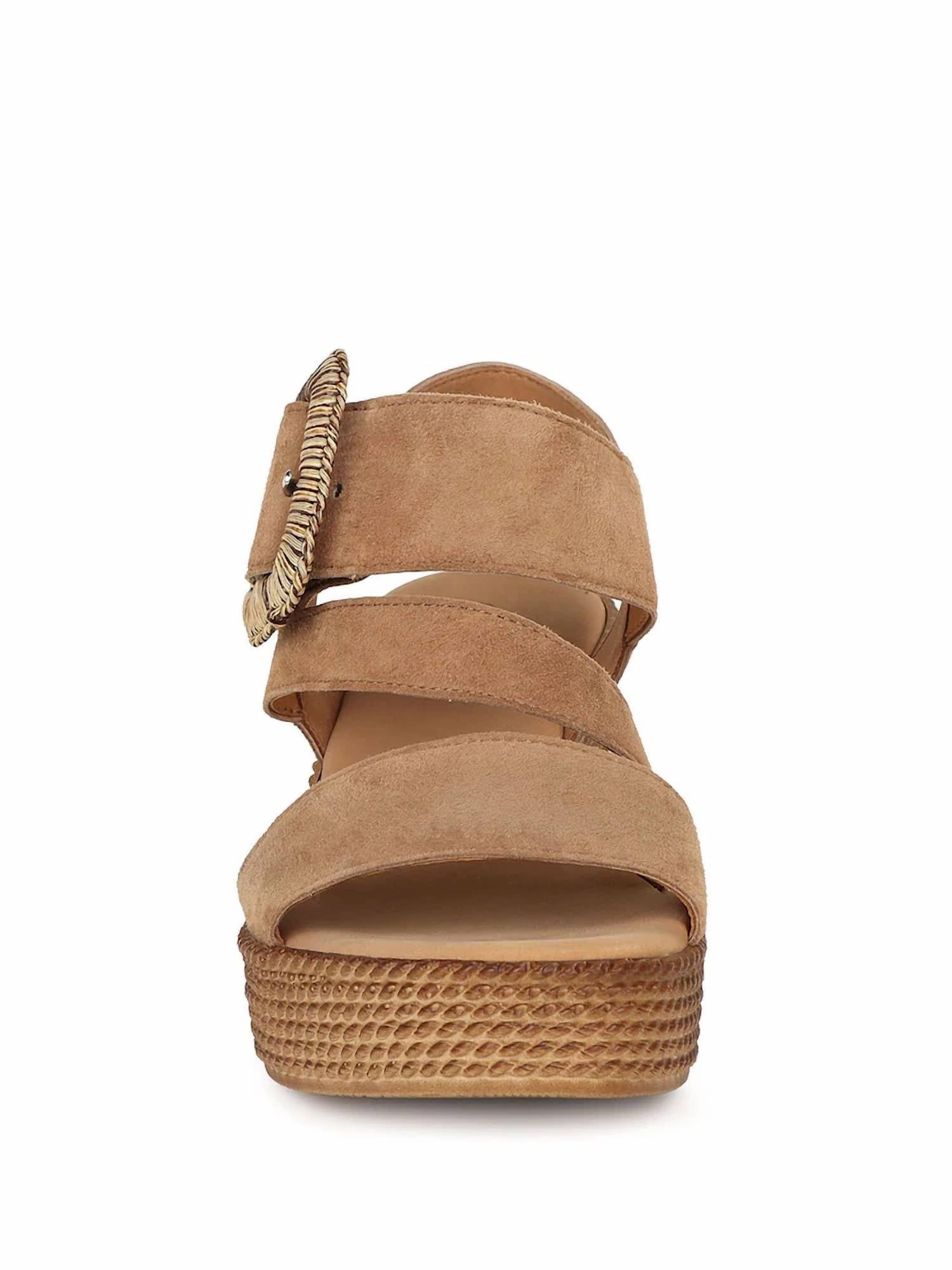 Gabor - Women's Suede Platform Wedge Sandals