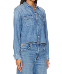 Citizens Of Humanity - Baby Shay Long Sleeve Denim Crop Shirt