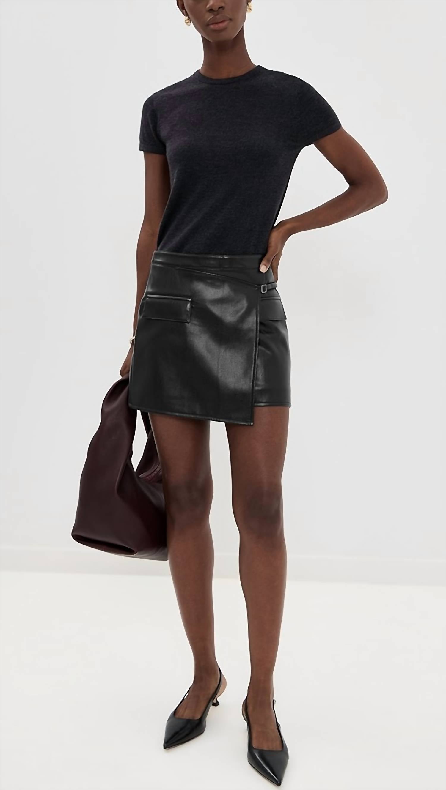 Paige - Isca Faux Leather Skirt