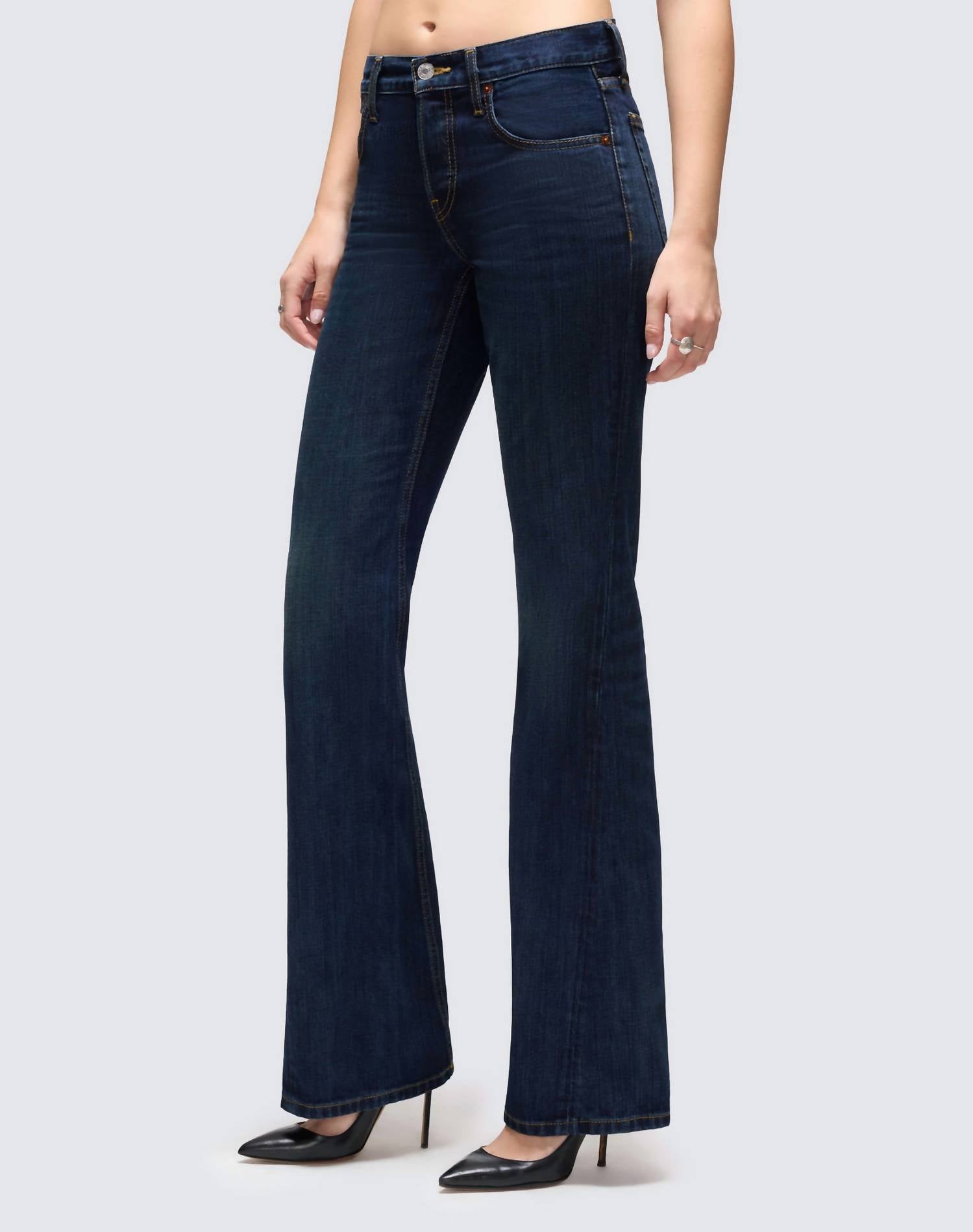 Re/Done - Twisted Mid Rise Bootcut Jeans