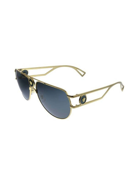 Versace - Aviator Metal Sunglasses with Grey Lens